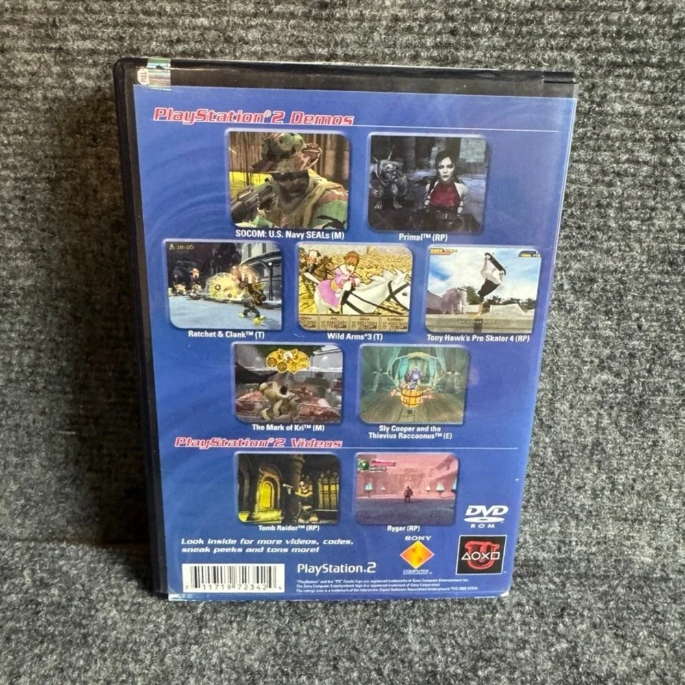 Jampack Winter 2002 PlayStation 2 PS2 Demo Disc Ratchet Sly Cooper SOCOM SCUS
